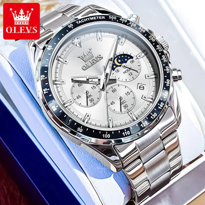OLEVS Original Brand Men's Watches High Quality Stainless steel Waterproof Luminous Sports Date Watch for Man Reloj Hombre
