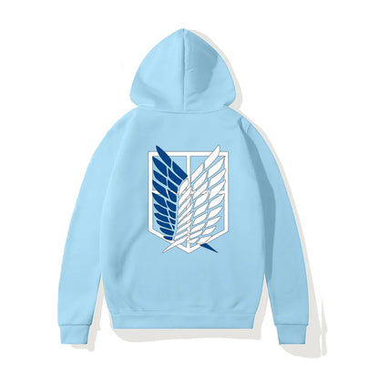 Anime Attack on Titan Printed Women Hoodies Fleece Hip Hop Casual Pullover 90s Tracksuit Unisex Streetwear Woman Hoody Clothes