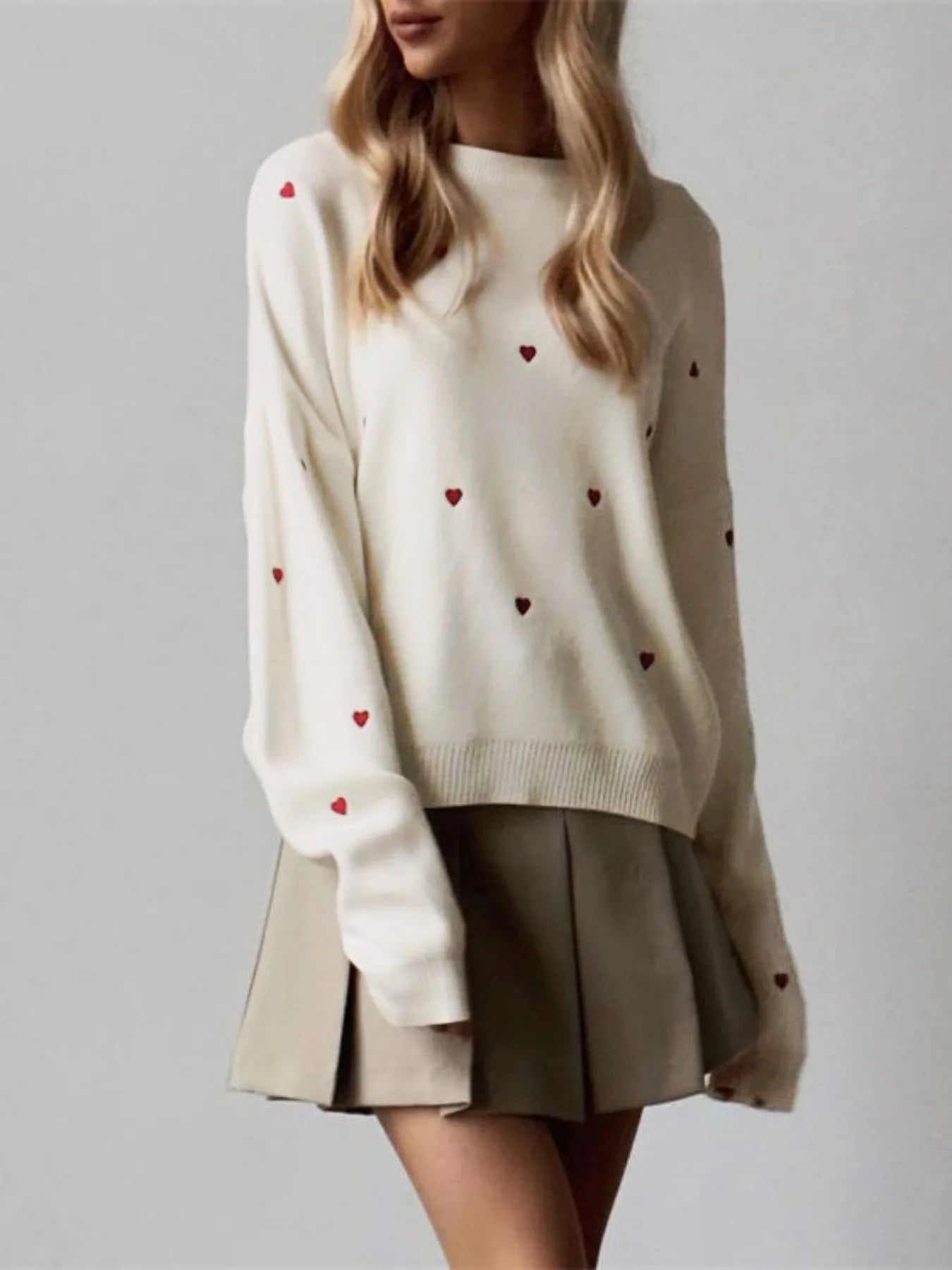 Amoura Heart Knit Sweater