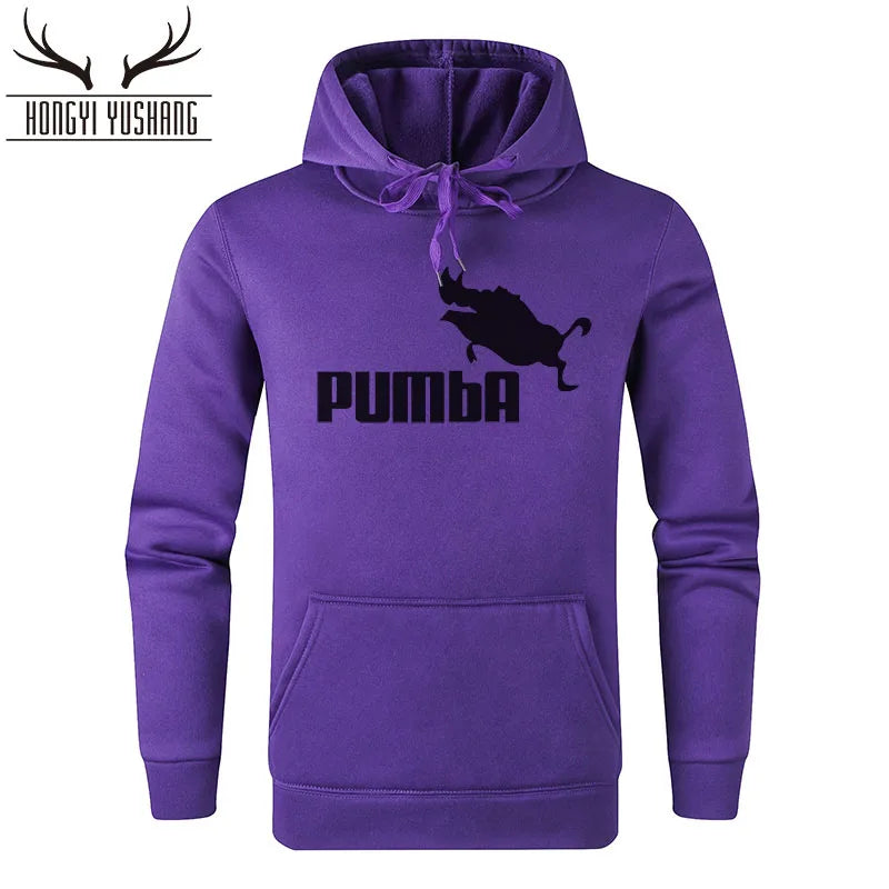 2023 Autumn/Winter Men's New Pumba Sports Print Hoodie Set Men's Fleece Sweater Casual Designer Sportswear Casual Pullover w13