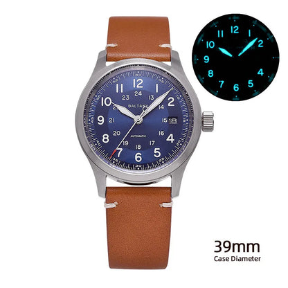 Baltany Calendar Field Wristwatches 32mm S2049 NH35 Sapphire Crystal Luminous 10ATM Stainless Steel Automatic Mechanical Watches