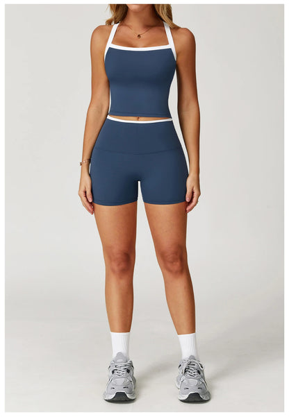 Women's Clothes 2 Pieces Workout Tracksuit Yoga Set Sportswear Gym Clothing High Waist Bell-bottoms Sexy Fitness Bta Sports Suit