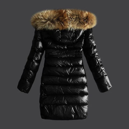 Women Winter Fashion Casual Slim Short Padded Faux Fur Collar with Non Removable Hooded Warm Paddeds Female Zipper Thicken Coat