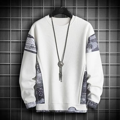 2024 New Mens Fashion Casual Hoodie Male Sportswear Pullover Patchwork Autumn Hoodie Sweatshirt Large Size Men Hip Hop Hoodies