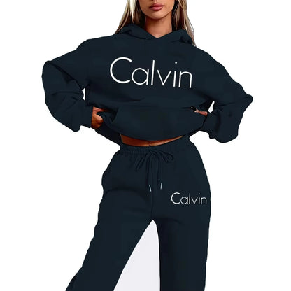Letter Printed Women's Tracksuit Quality Two Piece Set for Women Fashion Jogging Sweatshirt Suit Drawstring Sports Daily Hooded