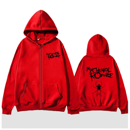 Rock Band My Chemical Romance Mcr Dead Zipper Hoodie Black Parade Punk Emo Zip Up Sweatshirt Men Fashion Vintage Hip Hop Hoodies