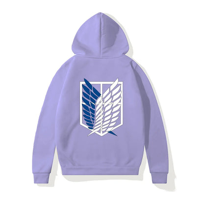 Anime Attack on Titan Printed Women Hoodies Fleece Hip Hop Casual Pullover 90s Tracksuit Unisex Streetwear Woman Hoody Clothes