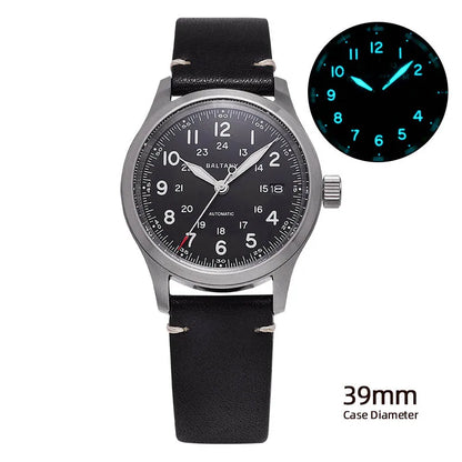 Baltany Calendar Field Wristwatches 32mm S2049 NH35 Sapphire Crystal Luminous 10ATM Stainless Steel Automatic Mechanical Watches