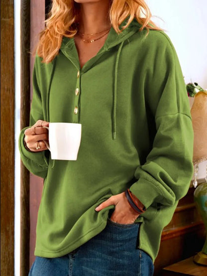2024 New Fashion Autumn/Winter Women's Hoodie Short Casual Solid Cotton Temperament Commuter Sports Warm Sweater
