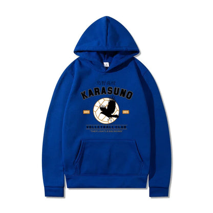 Men's Hoodies Cartoon Haikyuu Funny Japanese Anime Streetwear Harajuku Karasuno Fly High Graphic Sweatshirts Men Women Hoodies