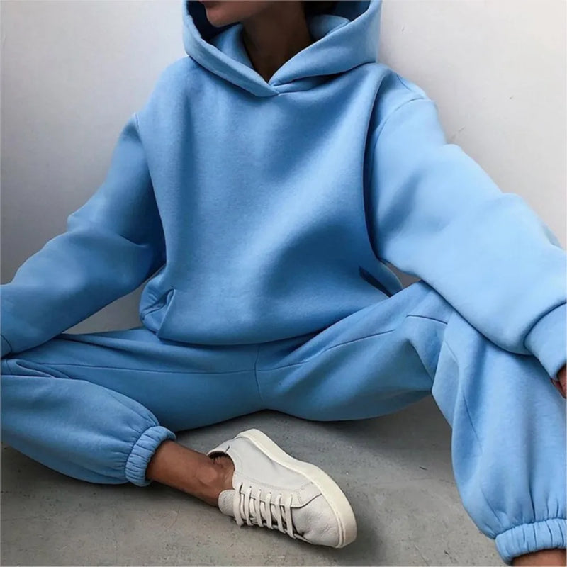 Plain Women’s Hooded Tracksuit