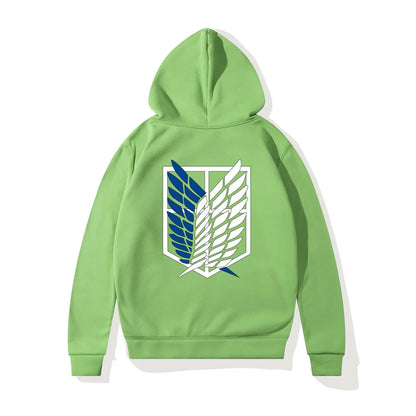 Anime Attack on Titan Printed Women Hoodies Fleece Hip Hop Casual Pullover 90s Tracksuit Unisex Streetwear Woman Hoody Clothes