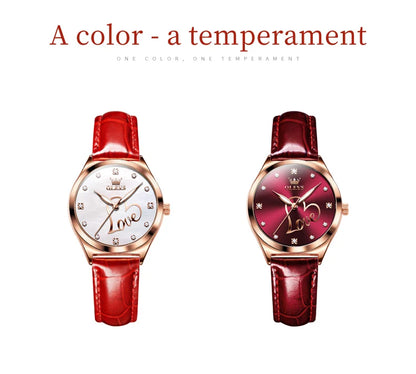 OLEVS Brand Watch Heart Shaped Waterproof Women's Quartz Watch 5580