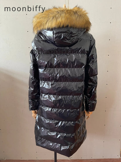 Women Winter Fashion Casual Slim Short Padded Faux Fur Collar with Non Removable Hooded Warm Paddeds Female Zipper Thicken Coat