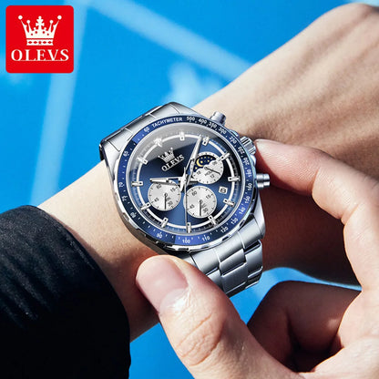 OLEVS Original Brand Men's Watches High Quality Stainless steel Waterproof Luminous Sports Date Watch for Man Reloj Hombre