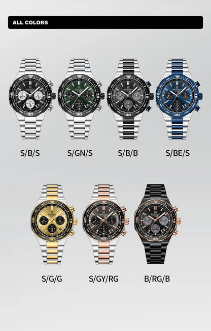 NAVIFORCE Fashion Watch For Men High Quality Luxury Stainless Steel Waterproof Classic Quartz Wristwatches Male Big Face Clock