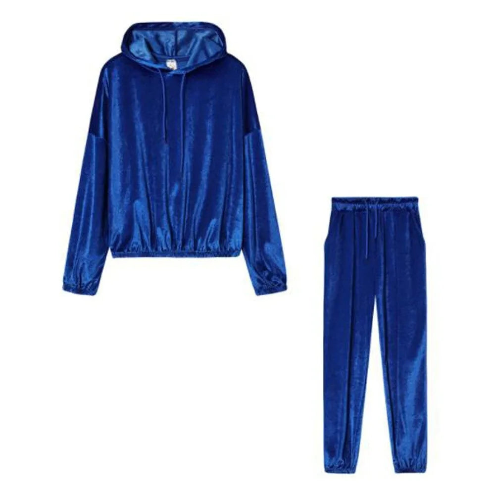 Autumn Velour Tracksuit Womens Velvet Set Woman Tracksuit Sets Winter Velvet Suit Two Piece Set Women 2 Piece Outfits