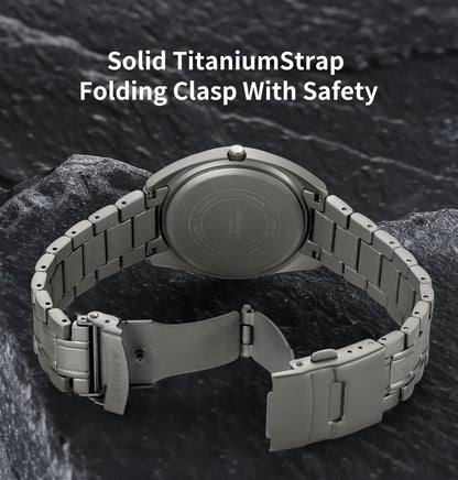 BERNY Titanium Watch for Men Supper Light Weight Wristwatch Super Luminous Sapphire 10ATM Waterproof Sport Field Quartz Watches