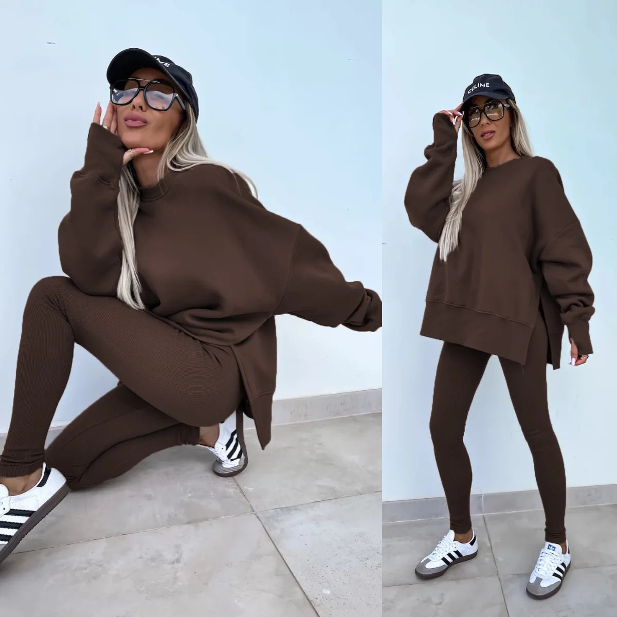 Autumn Tight Trousers Hoodie Women Suit Fashion Casual Tracksuit 2 Piece Set Female Sweatshirt Pullover Jogger Sweatpants Outfit