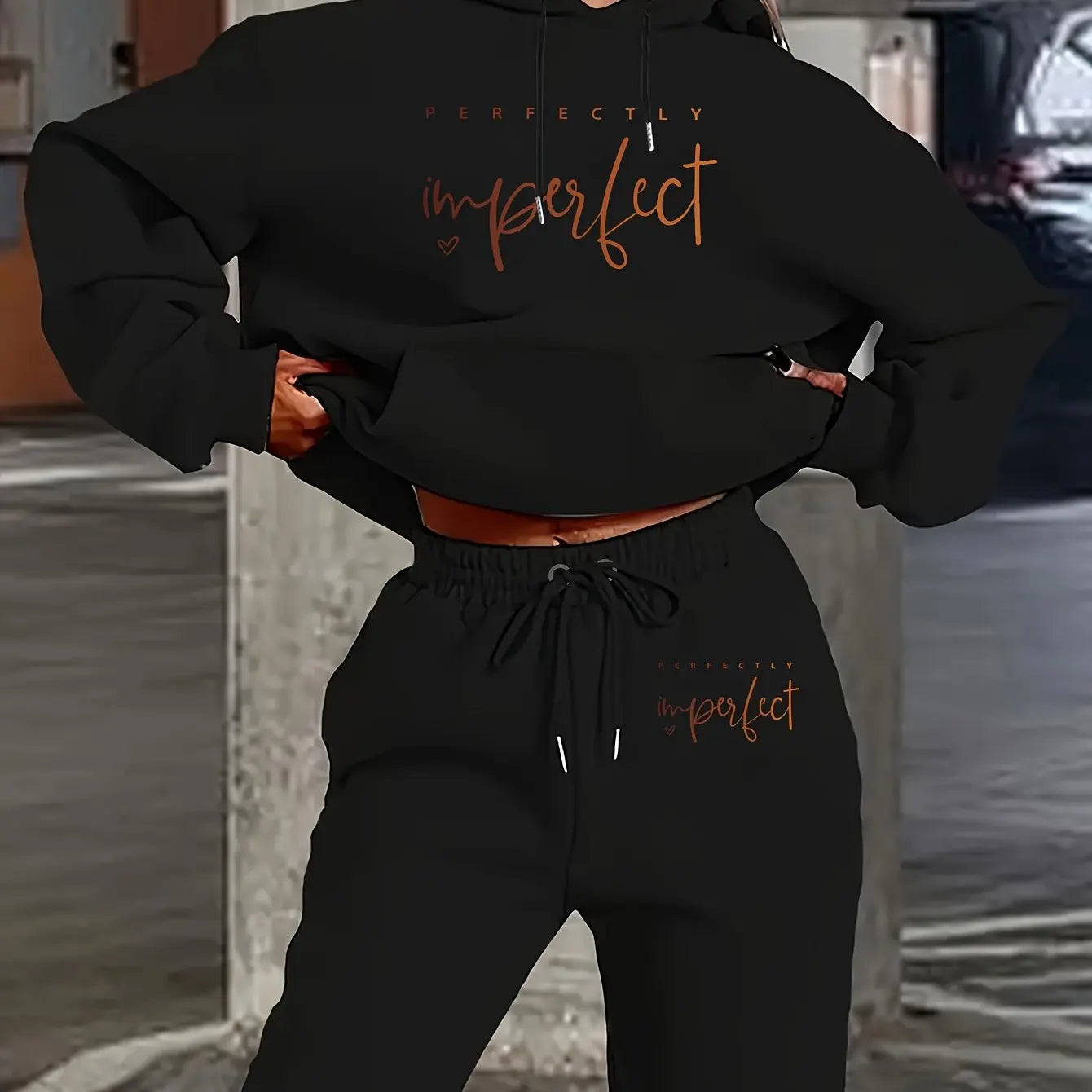 women Hoodies+sweatpant set Hip Hop Street Casual Printed Hoodie Oversize Loose New Sweatshirts Autumn Warm Fleece Clothing