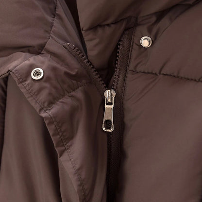 LANMREM Women's Parkas Solid Color Warm Cotton Padded Coat Jacket Belt Gathered Waist Female Fashion Winter Clothing 2DB1775