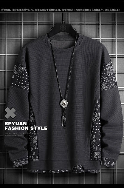 2024 New Mens Fashion Casual Hoodie Male Sportswear Pullover Patchwork Autumn Hoodie Sweatshirt Large Size Men Hip Hop Hoodies