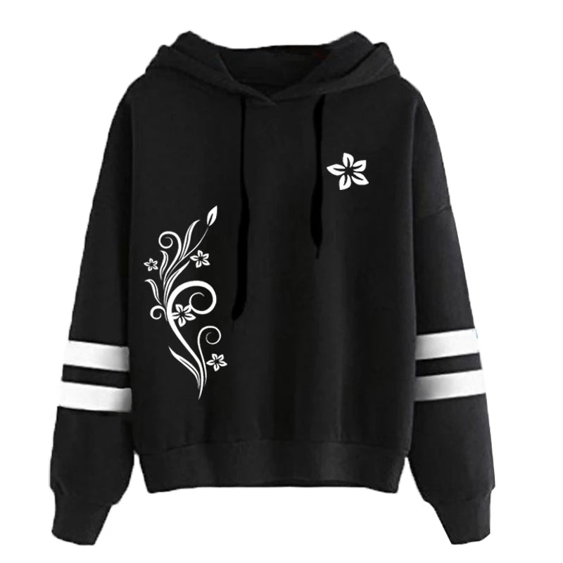 New in Womens Tracksuit Casual Print Sweatshirts Outdoors Sports Jogging Womens Clothing Single Piece Stripe Hoodies Streetwear