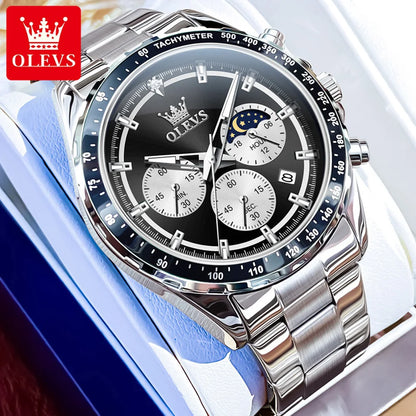 OLEVS Original Brand Men's Watches High Quality Stainless steel Waterproof Luminous Sports Date Watch for Man Reloj Hombre
