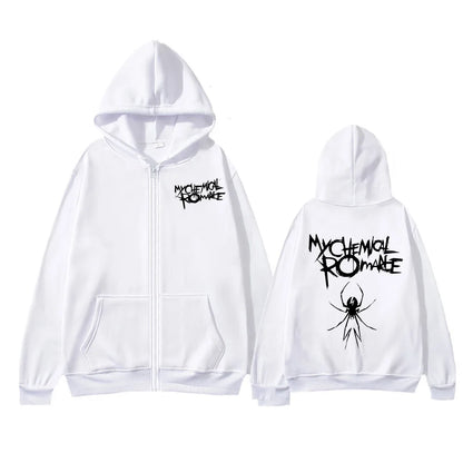 Rock Band My Chemical Romance Mcr Dead Zipper Hoodie Black Parade Punk Emo Zip Up Sweatshirt Men Fashion Vintage Hip Hop Hoodies