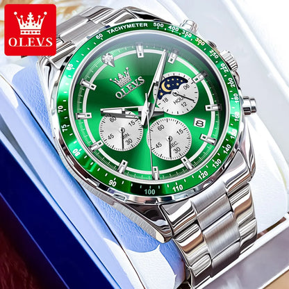 OLEVS Original Brand Men's Watches High Quality Stainless steel Waterproof Luminous Sports Date Watch for Man Reloj Hombre