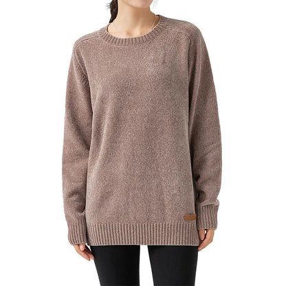 Chenille Sweater for Women O Neck Pullovers Ribbed Cuff Long Sleeve Knitted Tops Women Solid Sweater 2024 Cozy Sweaters Jumpers