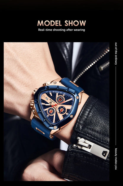 LIGE Chronograph Fashion Men's Casual Watches Stainless Steel Quartz Wrist Watch Man Calendar Male Sports Luminous Clock Relogio