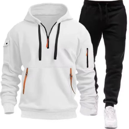 Men Tracksuit Casual Joggers Hooded Sportswear Jackets And Pants 2 Piece Sets Hip Hop Running Sports Suit S-XXXL