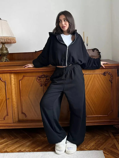 Hoodies Pant Two Piece Sets Women Tracksuit Set Autumn Pant Set Jogger Y2k Sweatshirts Sports Elastic Waist Pants Matching Sets