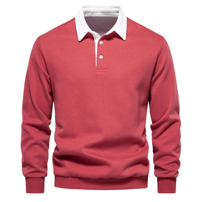 Autumn Men's Long Sleeve Sweater Shirt Solid Color Casual Long Sleeve Sports Shirt High Quality Casual Daily Men's Sports Shirt