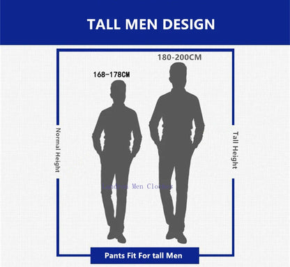 Straight Jeans Tall Guys Students Casual Plus Size 40 Loose Stretched Classic Extra Long Pants Overlong Lengthen Denim Trousers