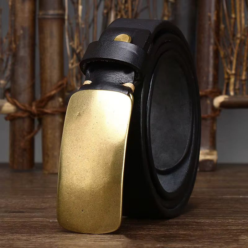 SMOOTH BRASS BUCKLE BELT