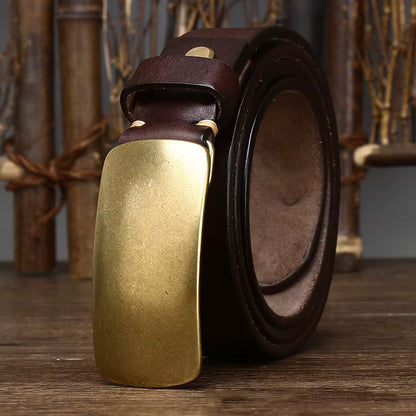 SMOOTH BRASS BUCKLE BELT