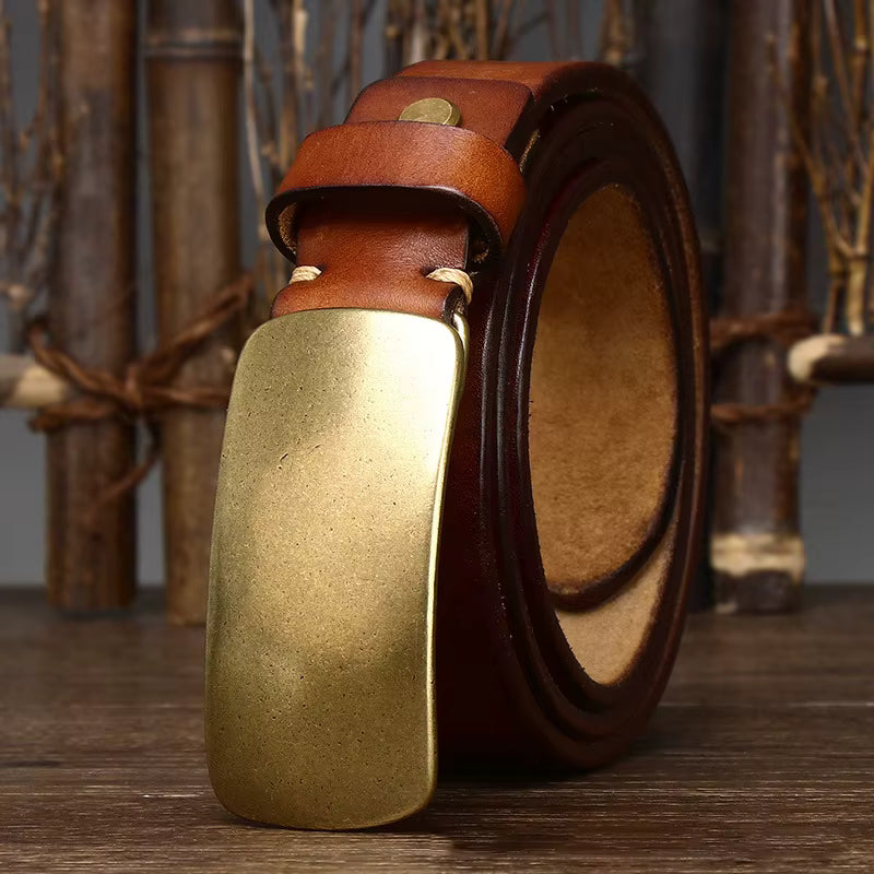 SMOOTH BRASS BUCKLE BELT