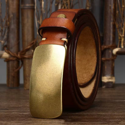 SMOOTH BRASS BUCKLE BELT
