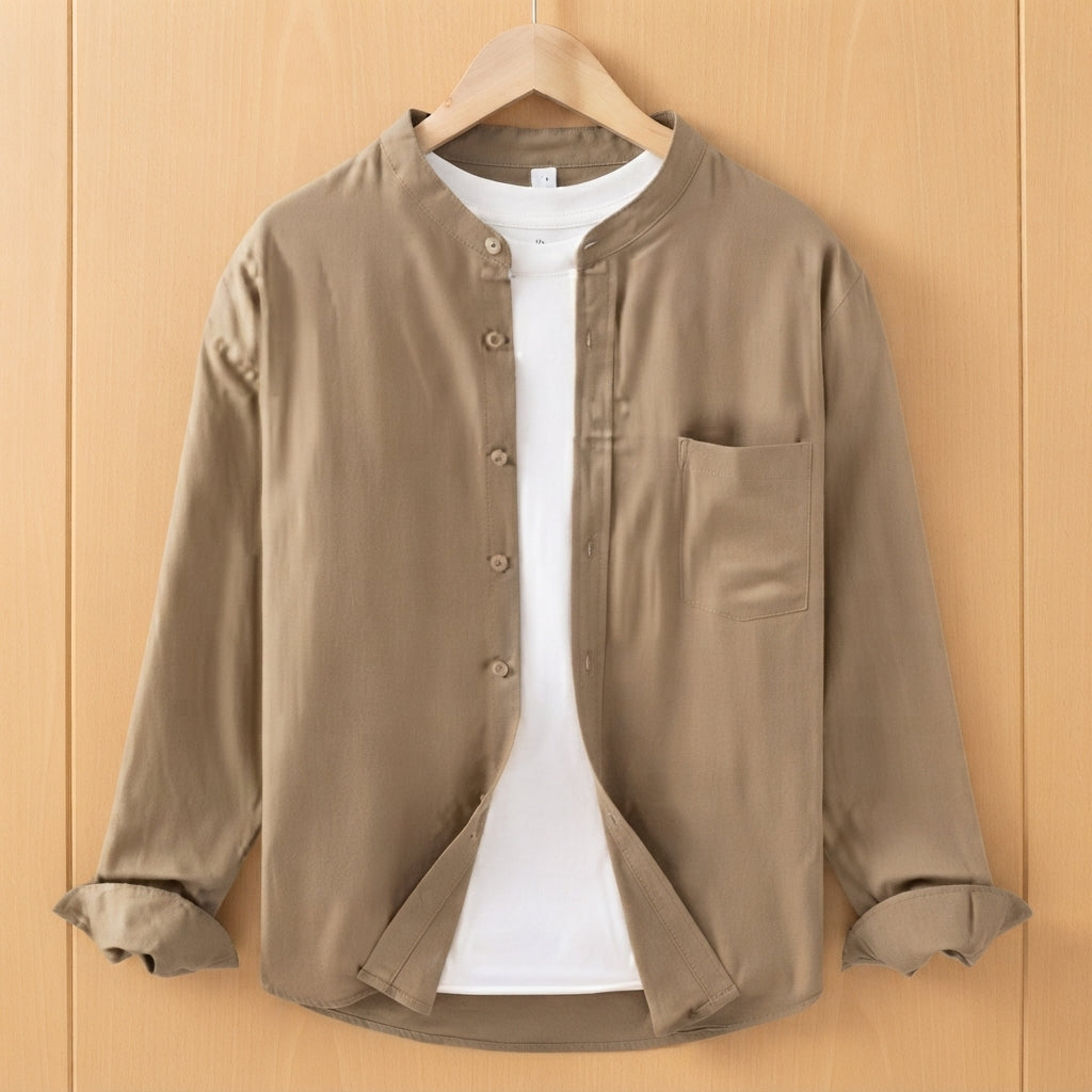 STAND COLLAR SHIRT