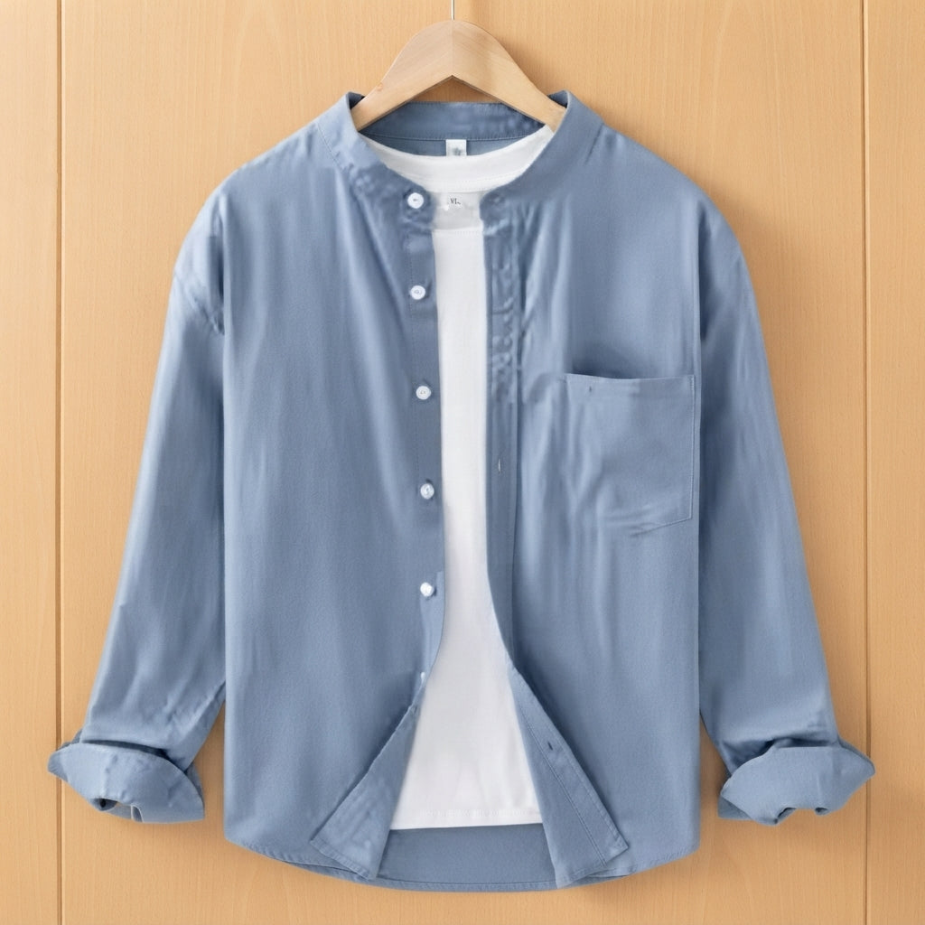 STAND COLLAR SHIRT