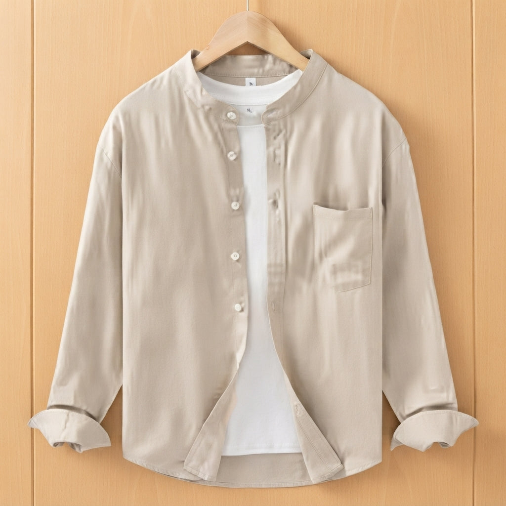STAND COLLAR SHIRT