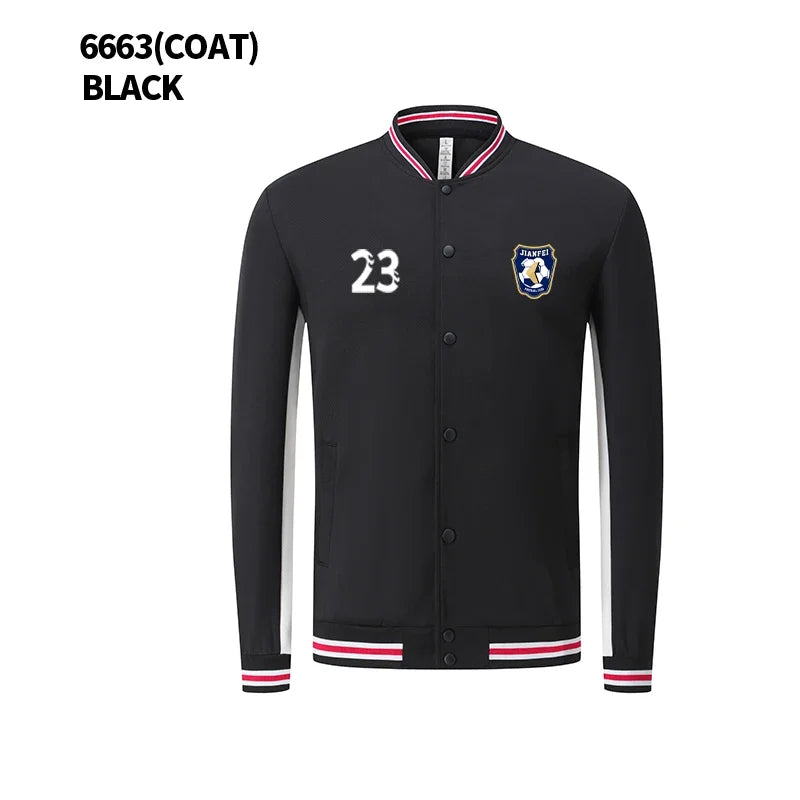 Wholesale Men Winter Tracksuits Custom Logo Stripe Soccer Tracksuit Personalized Training Casual Unisex Football Tracksuits 6663