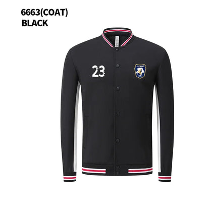 Wholesale Men Winter Tracksuits Custom Logo Stripe Soccer Tracksuit Personalized Training Casual Unisex Football Tracksuits 6663