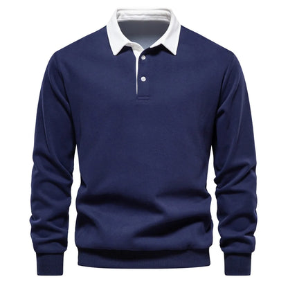 Autumn Men's Long Sleeve Sweater Shirt Solid Color Casual Long Sleeve Sports Shirt High Quality Casual Daily Men's Sports Shirt