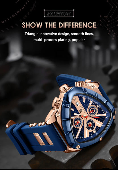 LIGE Chronograph Fashion Men's Casual Watches Stainless Steel Quartz Wrist Watch Man Calendar Male Sports Luminous Clock Relogio