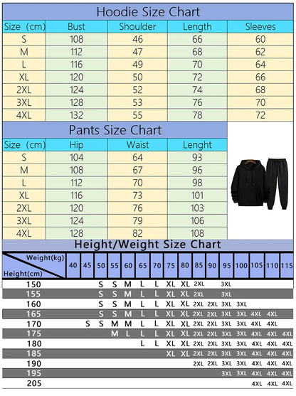 New Mens Tracksuit Solid Color Casual Sweatshirt Streetwear Sports Jogging Man Clothing Autumn Winter Single Piece Hoodies Pants