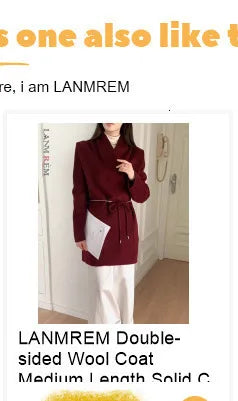 LANMREM Women's Parkas Solid Color Warm Cotton Padded Coat Jacket Belt Gathered Waist Female Fashion Winter Clothing 2DB1775