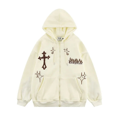 Gothic Embroidery Unisex Hoodies